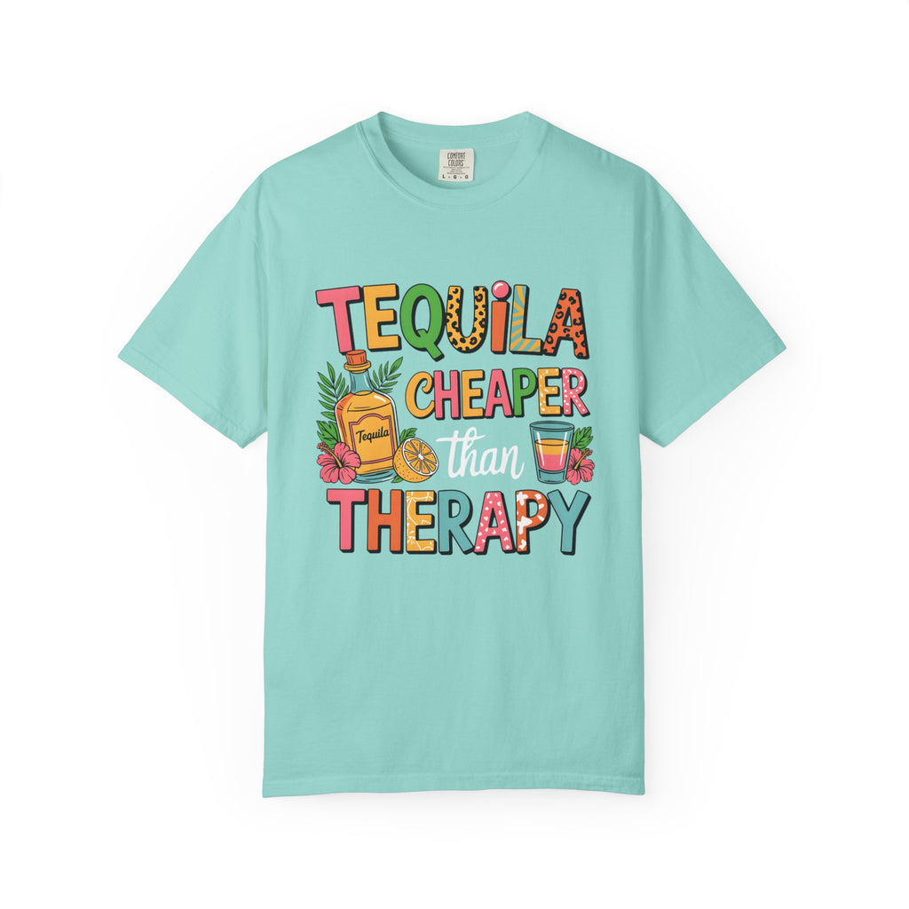 Tequila Cheaper Than Therapy T-shirt | Funny Margarita Cocktail Graphic