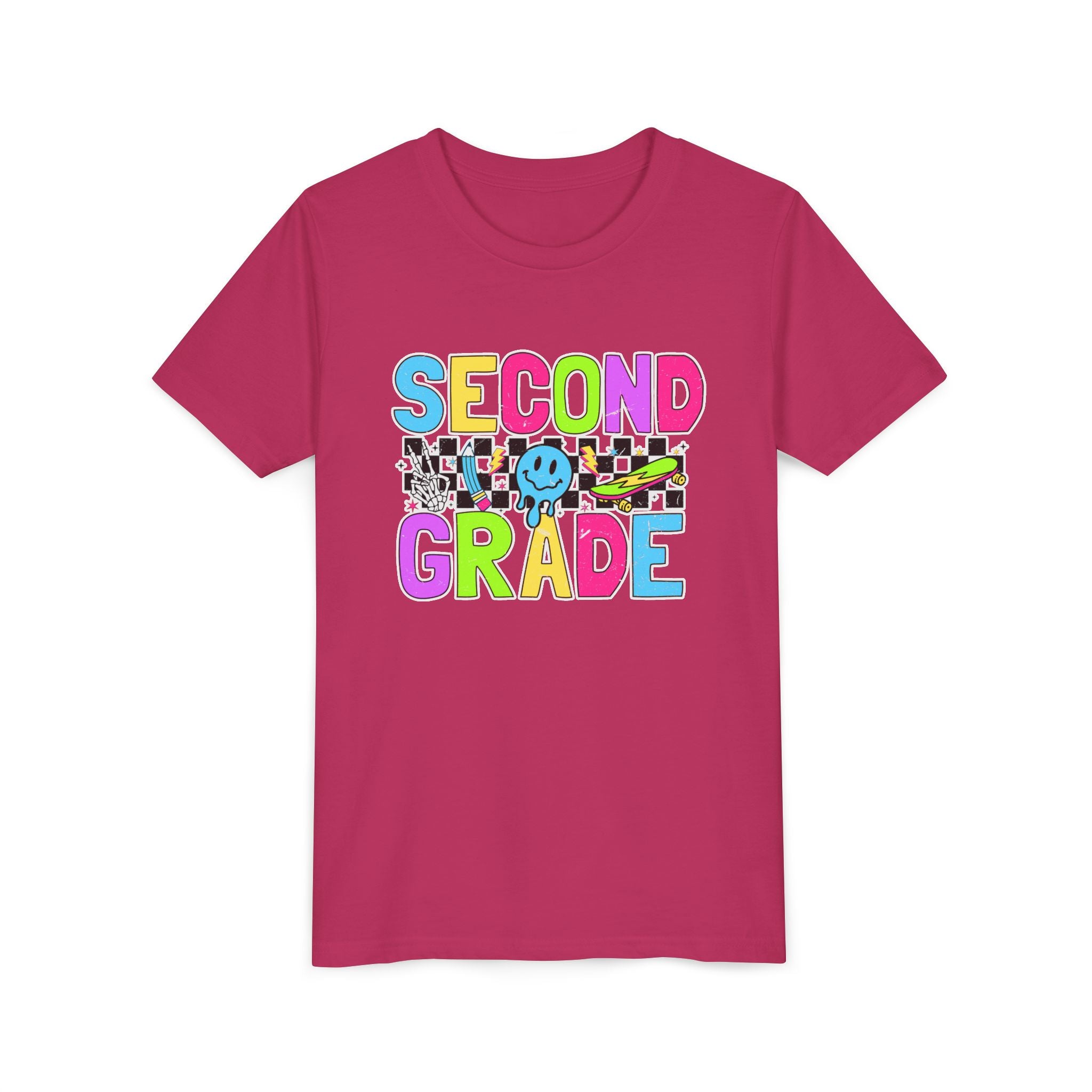 Second Grade Youth Tee — Colorful Back-to-School Shirt for Kids