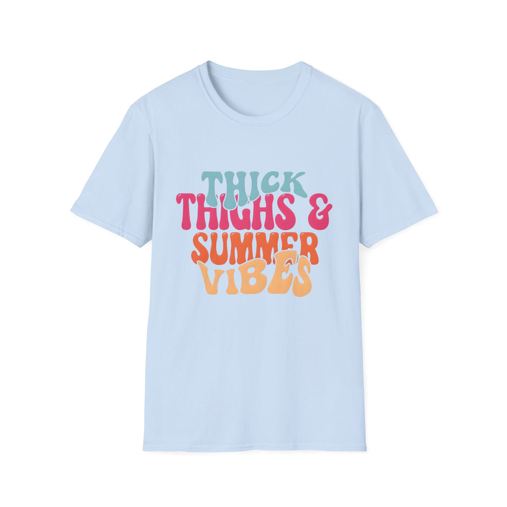 T-Shirt — Thick Thighs & Summer Vibes Retro Graphic Tee