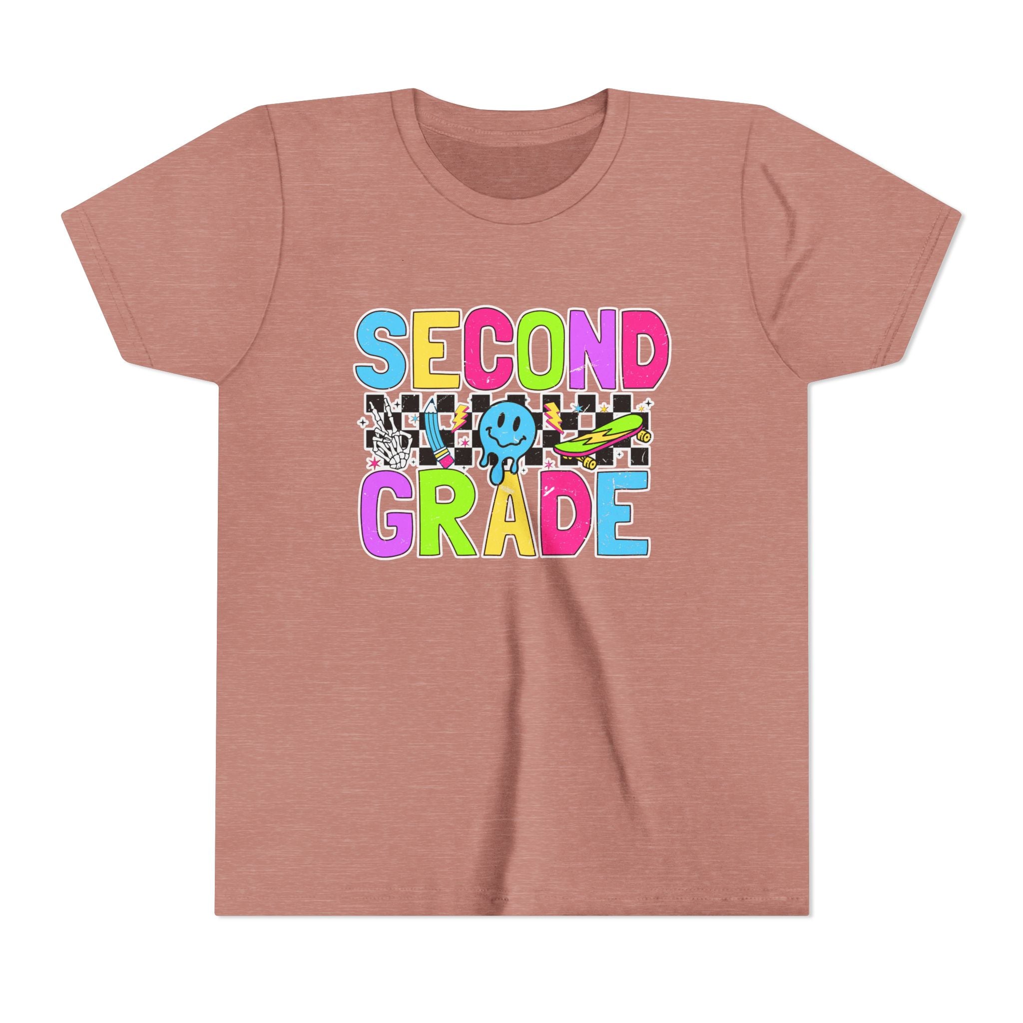 Second Grade Youth Tee — Colorful Back-to-School Shirt for Kids