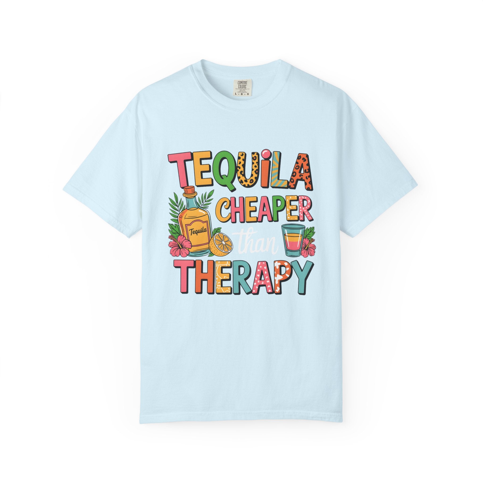 Tequila Cheaper Than Therapy T-shirt | Funny Margarita Cocktail Graphic