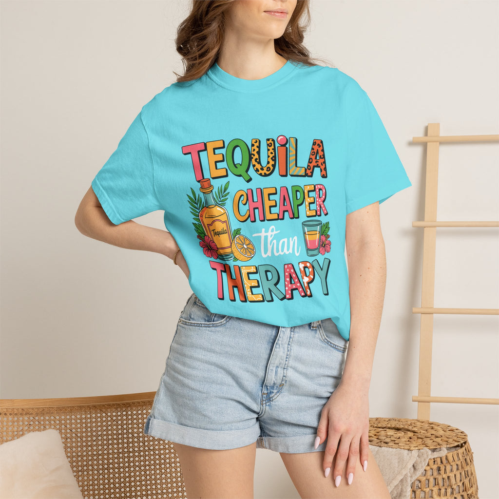 Tequila Cheaper Than Therapy T-shirt | Funny Margarita Cocktail Graphic