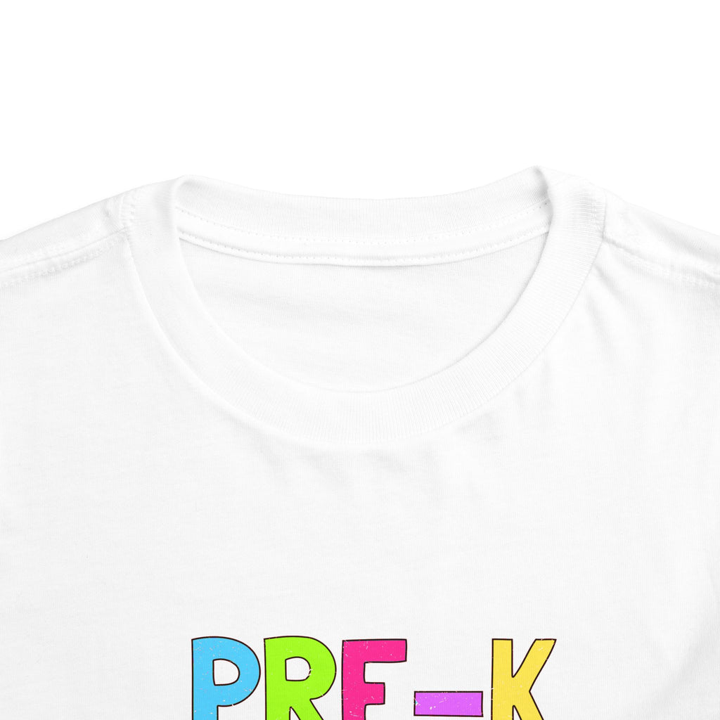 PRE-K Toddler Tee — Colorful Checkerboard Smile Preschool Shirt