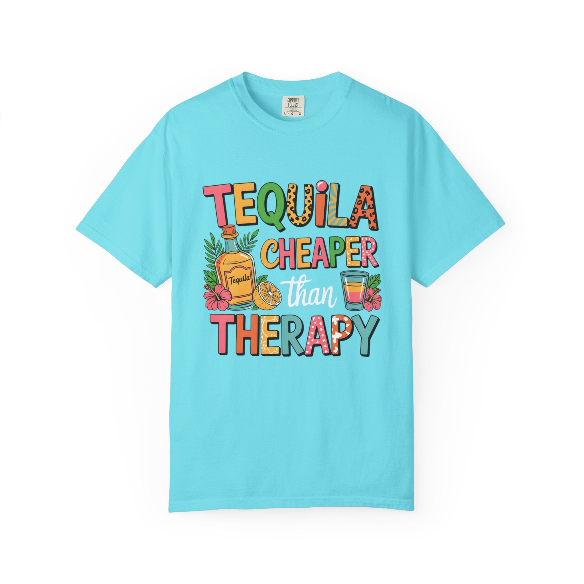 Tequila Cheaper Than Therapy T-shirt | Funny Margarita Cocktail Graphic