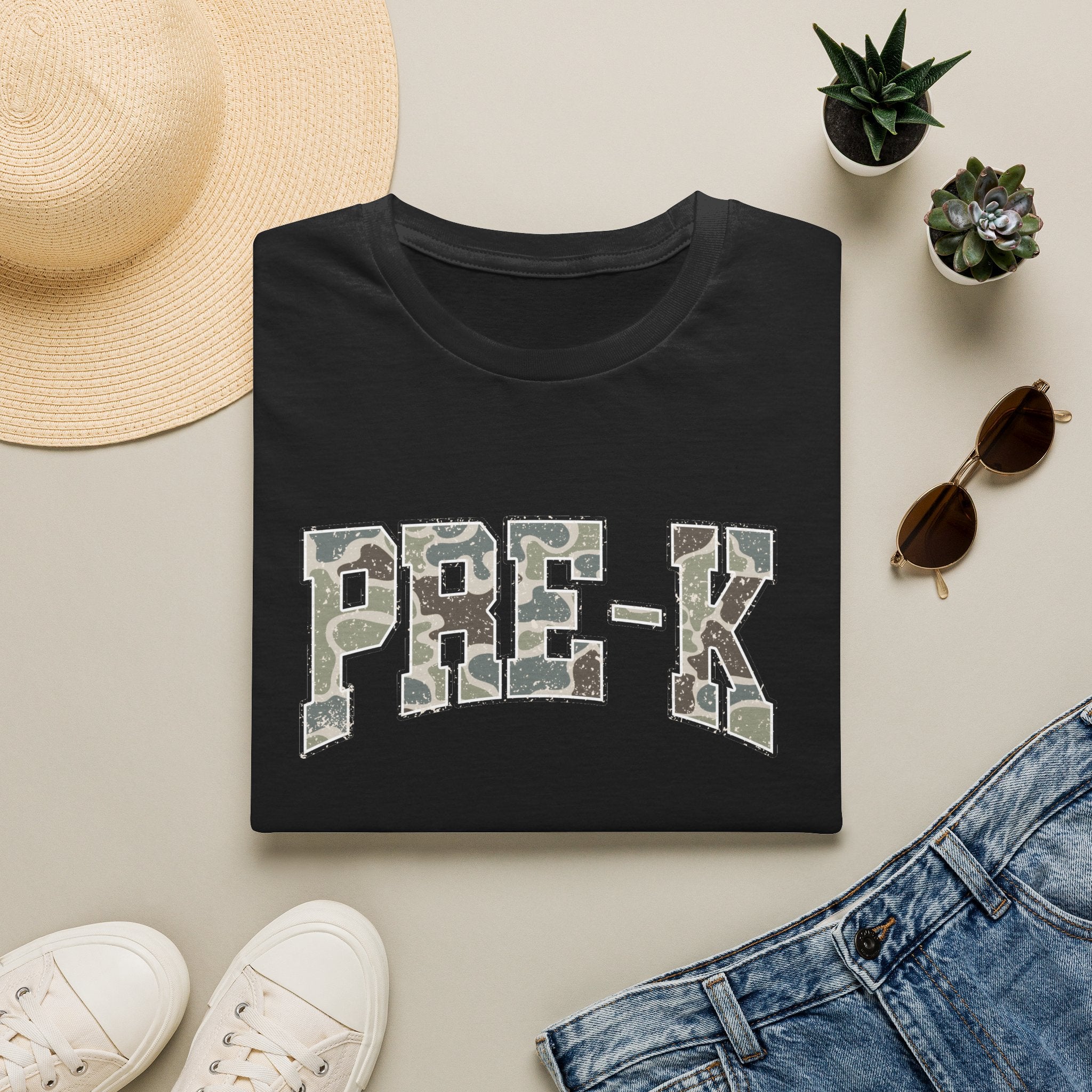PRE-K Camo Kids T-Shirt — Military Style Preschool Shirt