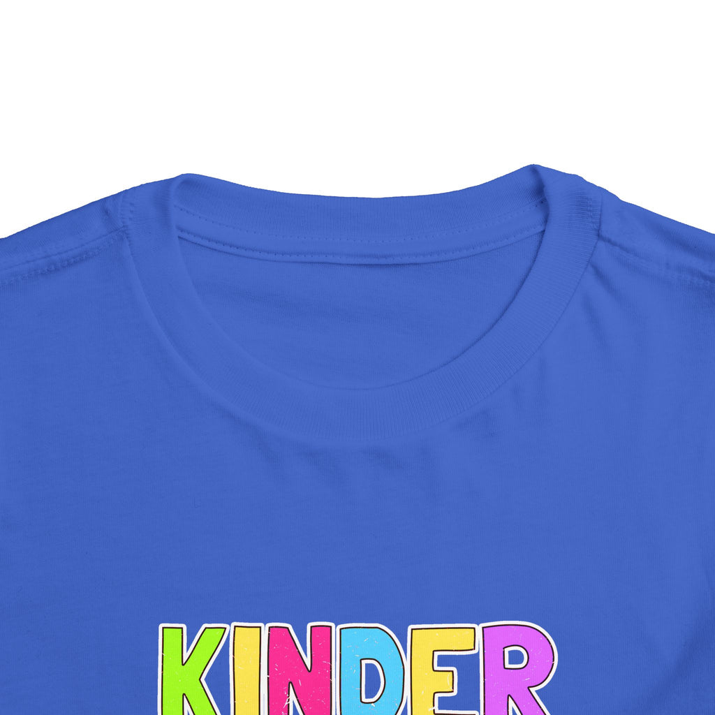 KinderGarten Toddler Tee - Colorful Checker Smiley Back-to-School Shirt