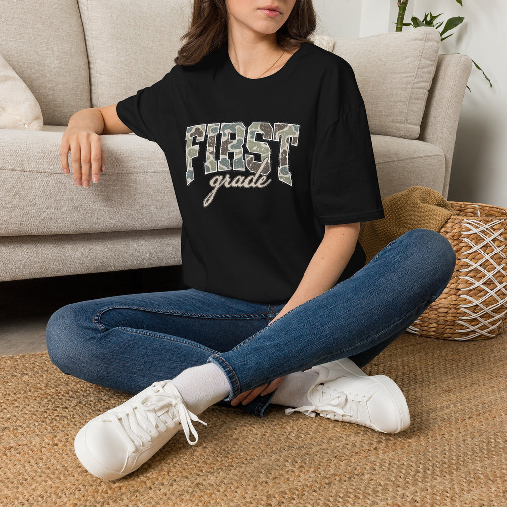 First Grade Camo Tee — 'FIRST grade' Back-to-School Kids T-Shirt
