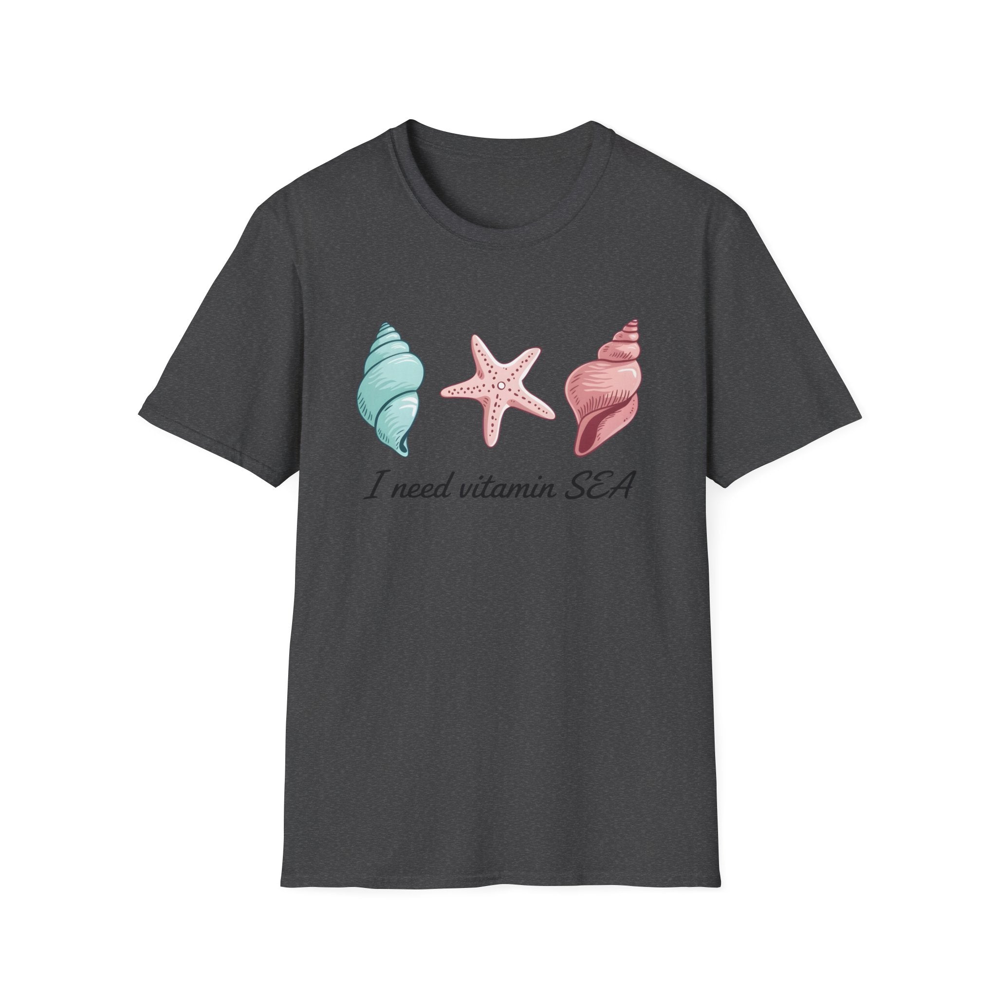 Sea Shell T-Shirt — "I Need Vitamin SEA" Beach Tee