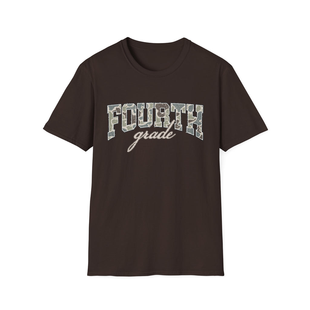 Fourth Grade Camo T-Shirt — 'Fourth Grade' School Spirit Tee