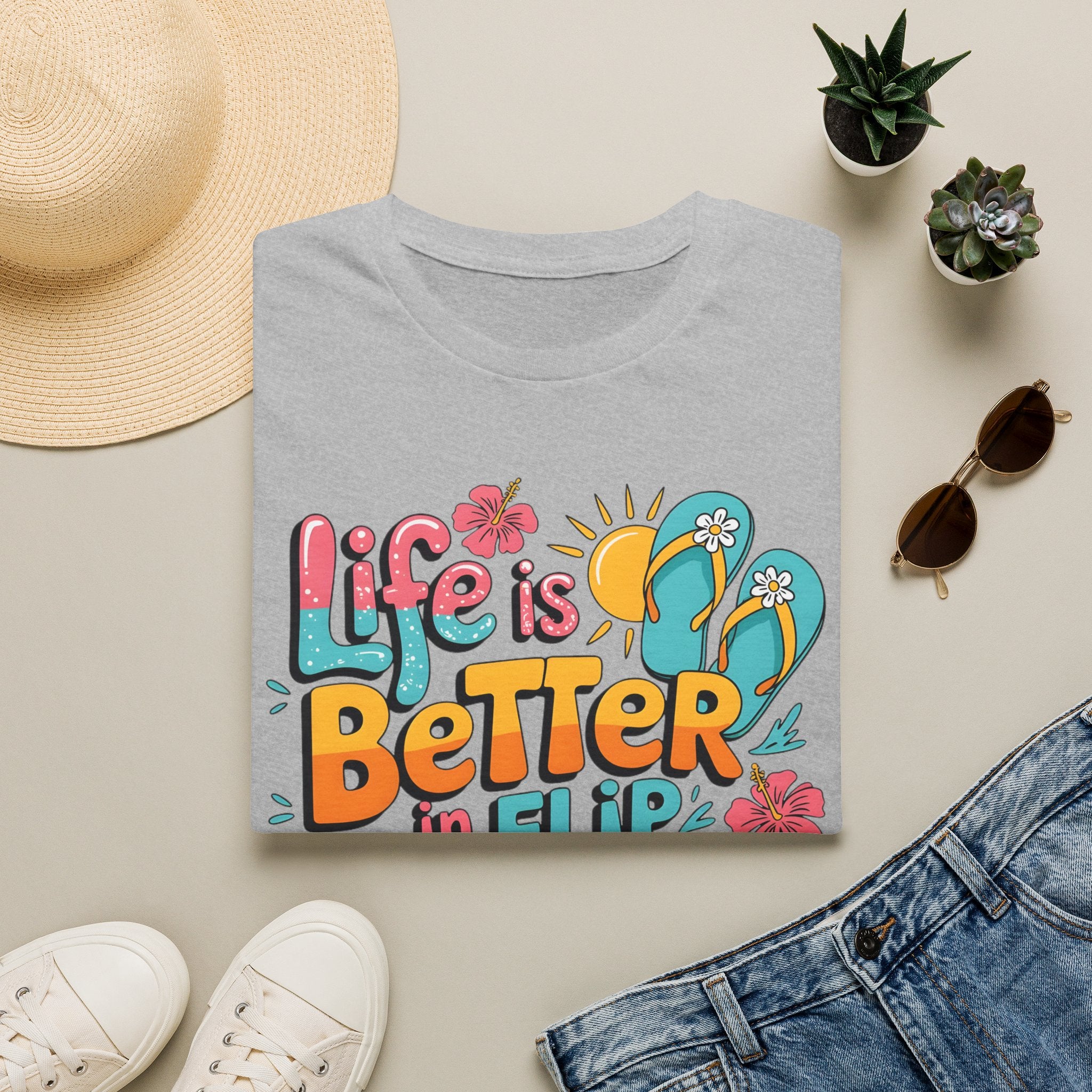 Life Is Better in Flip Flops T-Shirt — Tropical Beach Summer Tee
