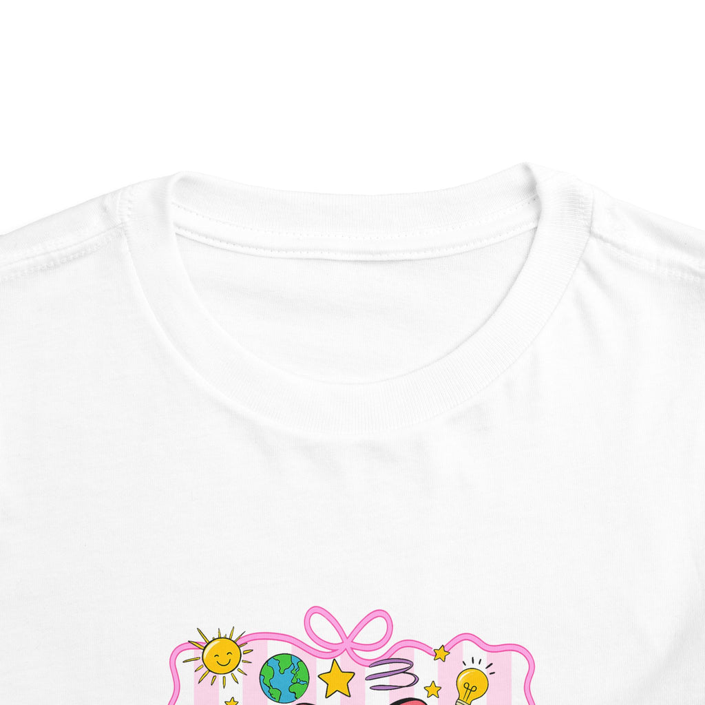 School Bus Kids Tee — Cute Back-to-School Toddler Shirt with Pencil & Apple Design