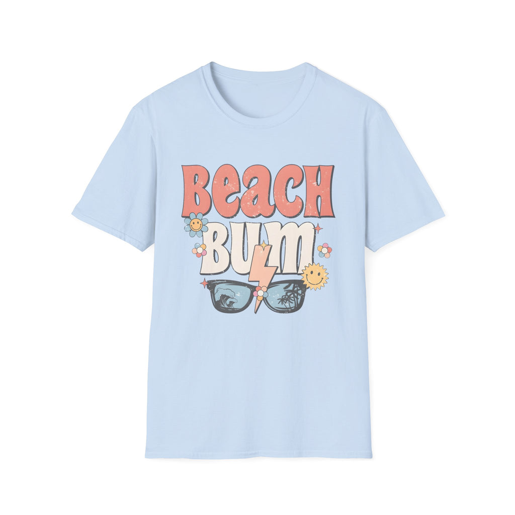 Beach Bum T-Shirt — Retro Floral Surf Vibes Tee