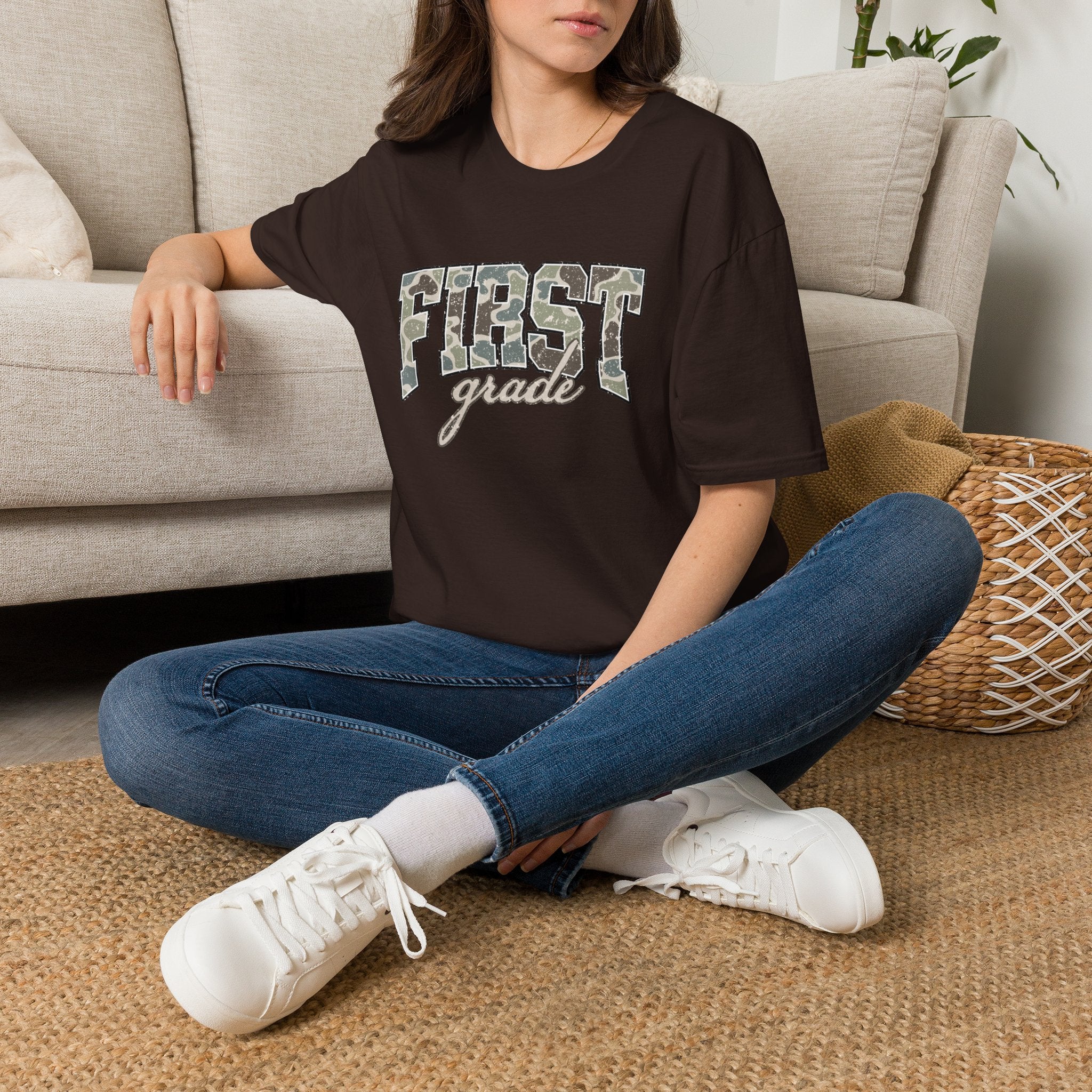 First Grade Camo Tee — 'FIRST grade' Back-to-School Kids T-Shirt