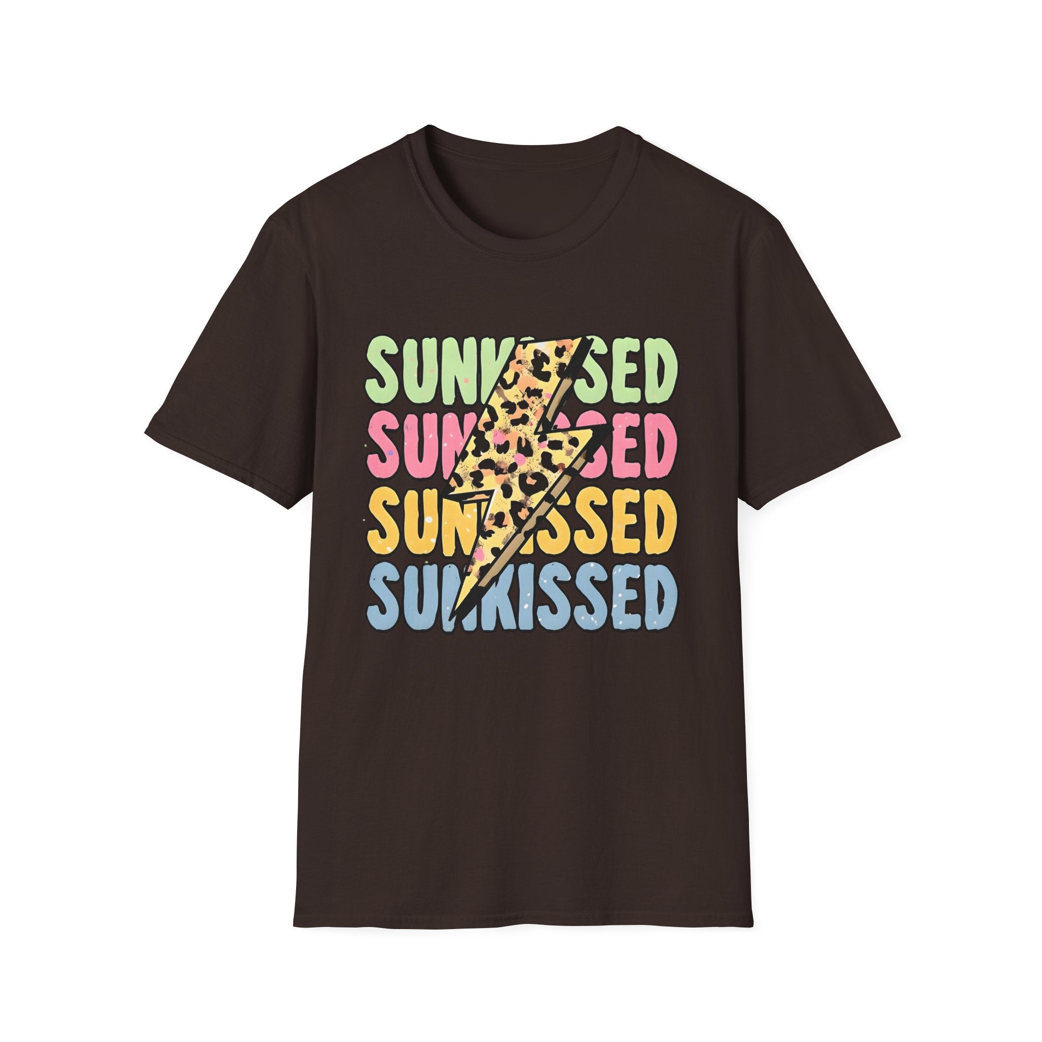 Sunkissed Retro Leopard Lightning T‑Shirt