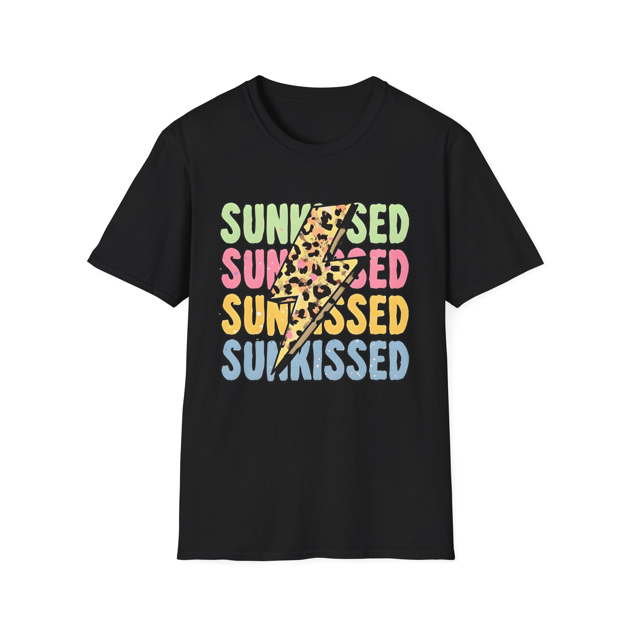 Sunkissed Retro Leopard Lightning T‑Shirt