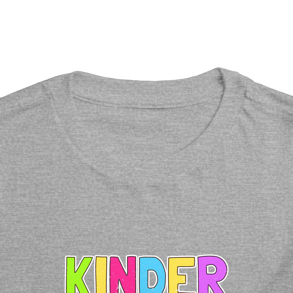 KinderGarten Toddler Tee - Colorful Checker Smiley Back-to-School Shirt
