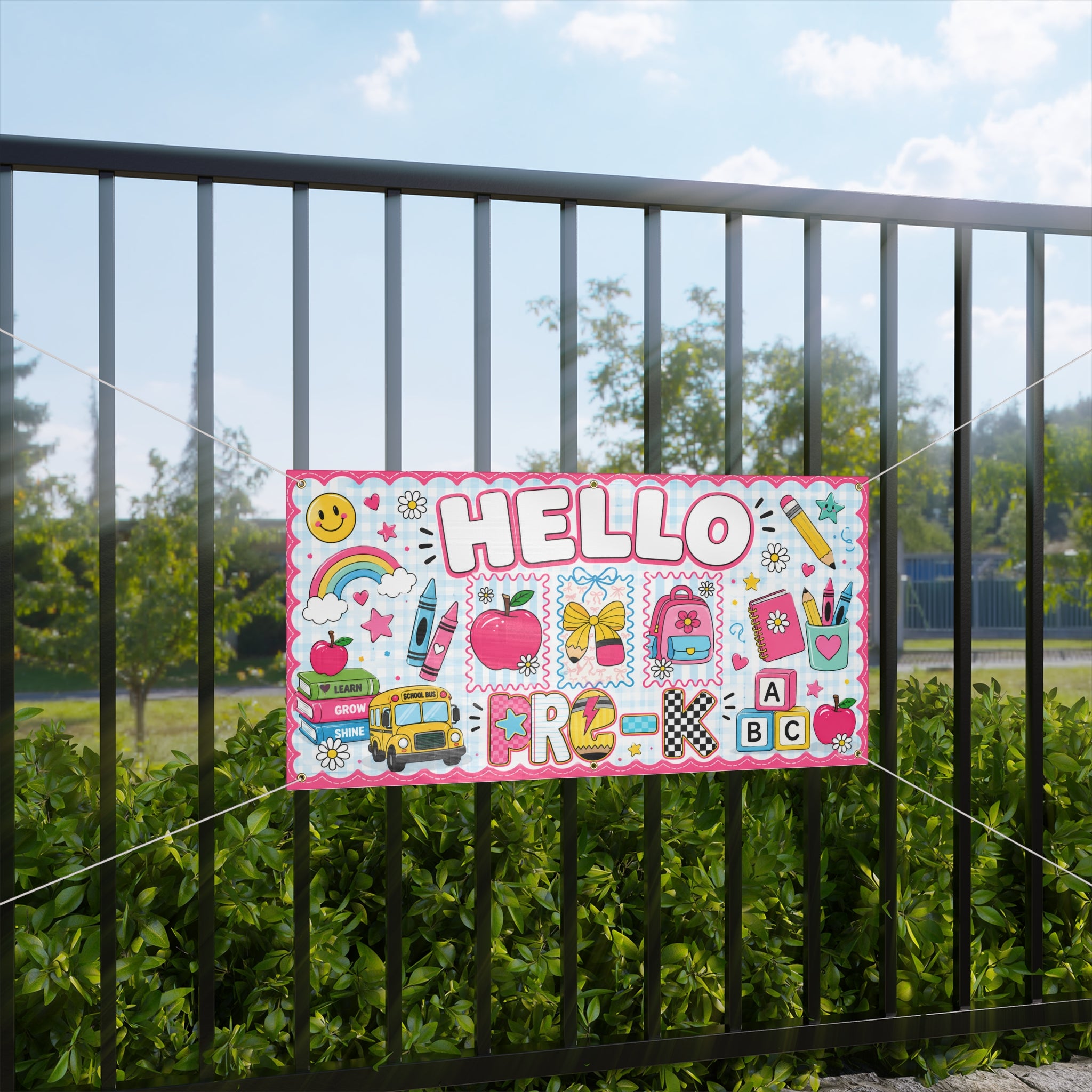 Hello Back-to-School Banner — Cute Classroom/Playroom Decoration