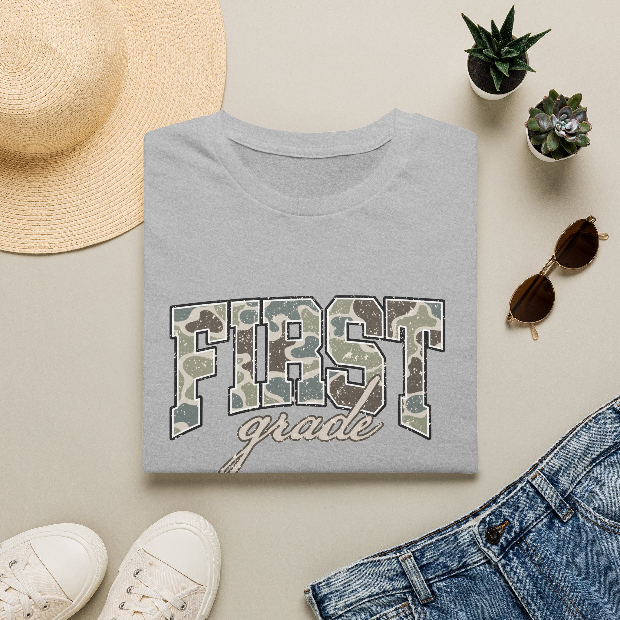 First Grade Camo Tee — 'FIRST grade' Back-to-School Kids T-Shirt
