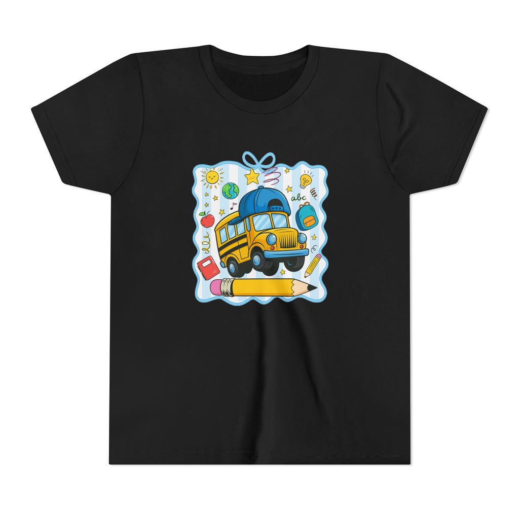 Kids School Bus Tee – Back to School Youth Short Sleeve Shirt