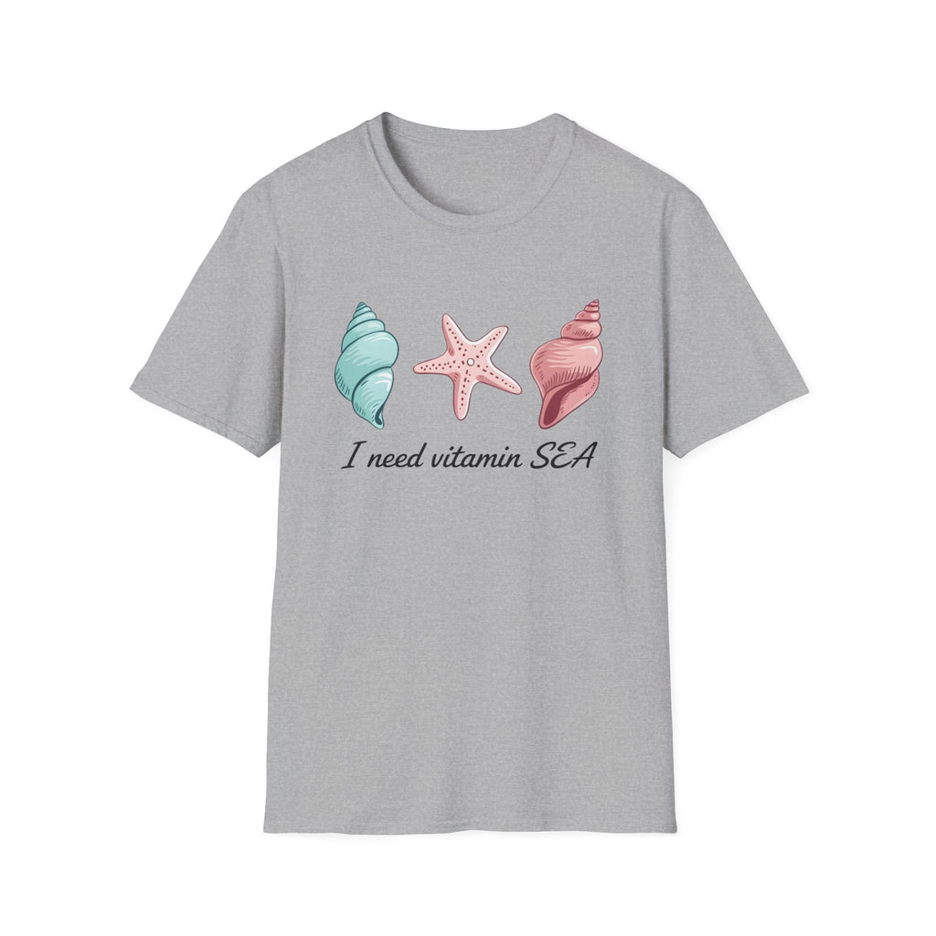 Sea Shell T-Shirt — "I Need Vitamin SEA" Beach Tee