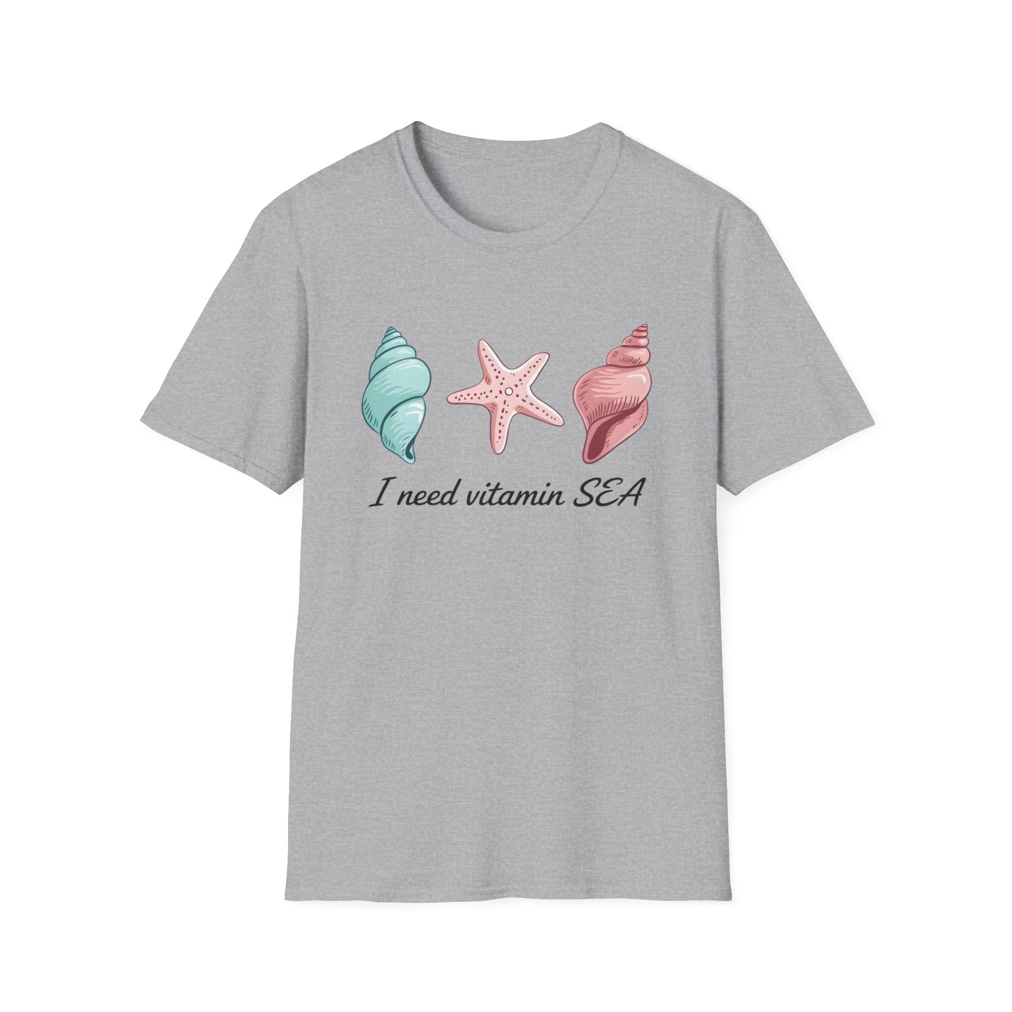 Sea Shell T-Shirt — "I Need Vitamin SEA" Beach Tee