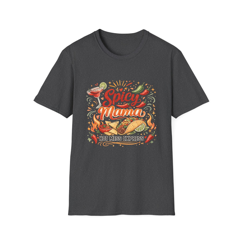 Spicy Mama T‑Shirt — Hot Mess Express Chili & Margarita Graphic Tee