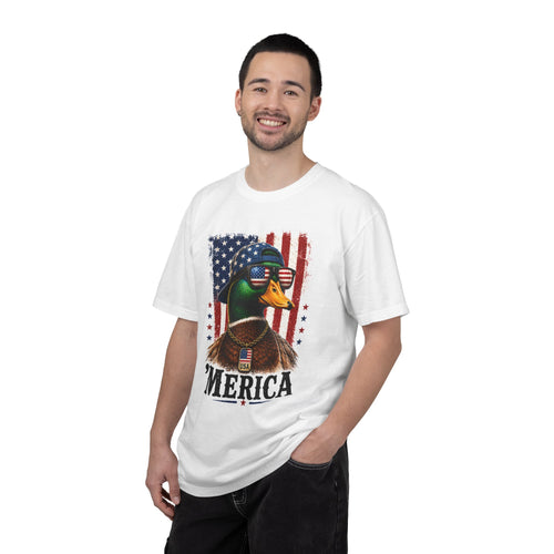 'Merica Duck Graphic T-Shirt — Patriotic American Flag Tee