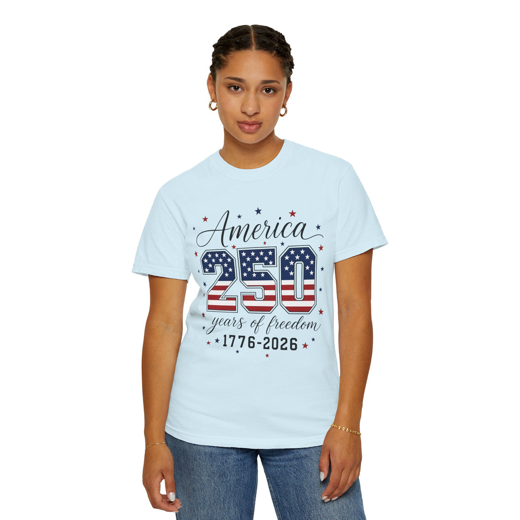 America 250 T-Shirt — 250 Years of Freedom 1776–2026 Patriotic Tee