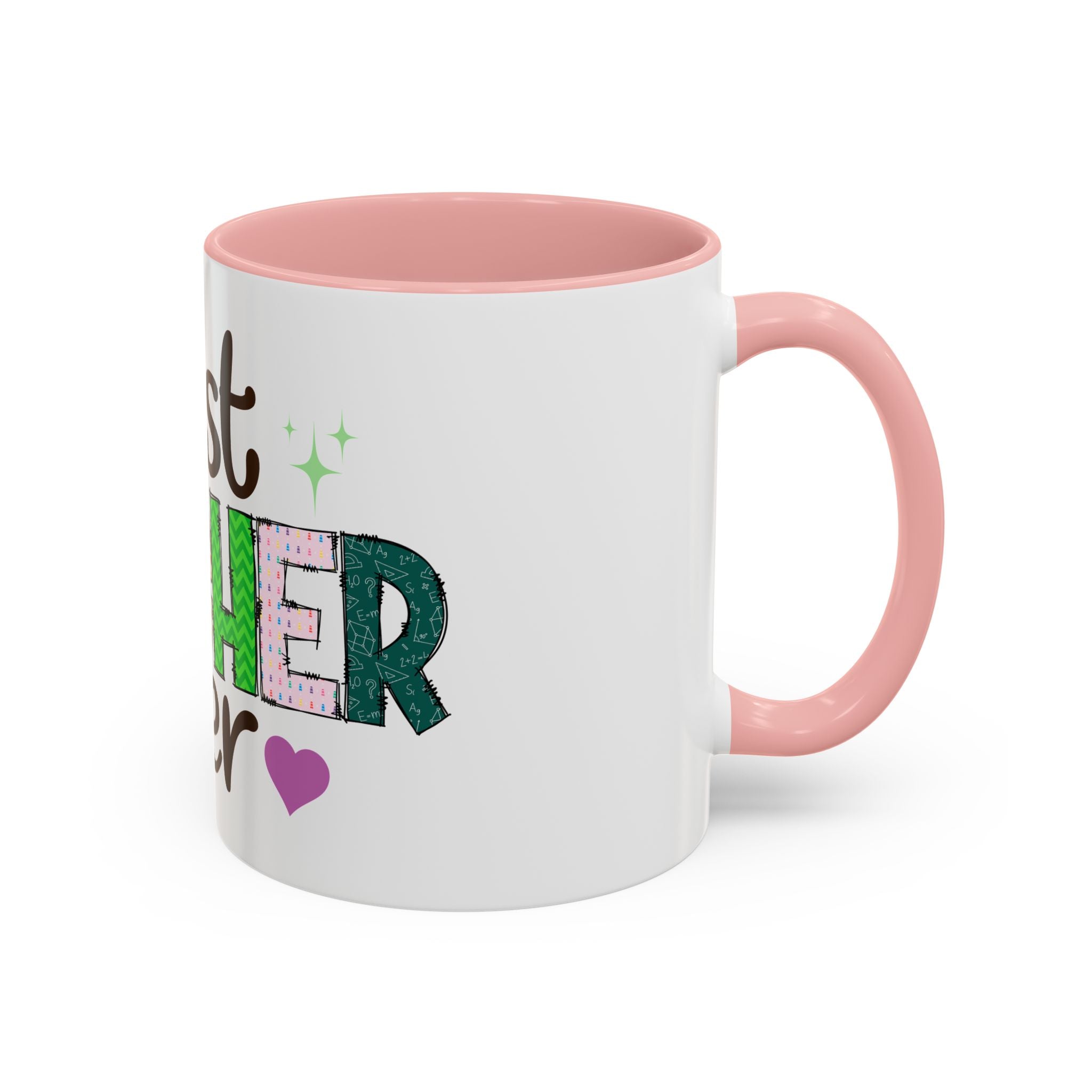 Best Teacher Ever Accent Coffee Mug – Gift for Teachers, Colorful School Appreciation Cup