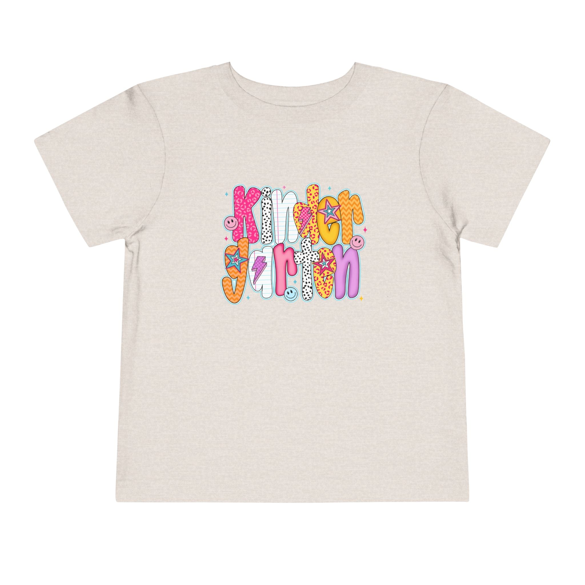 Toddler Tee - "Kinder Garten" Colorful Kids Back-to-School Shirt