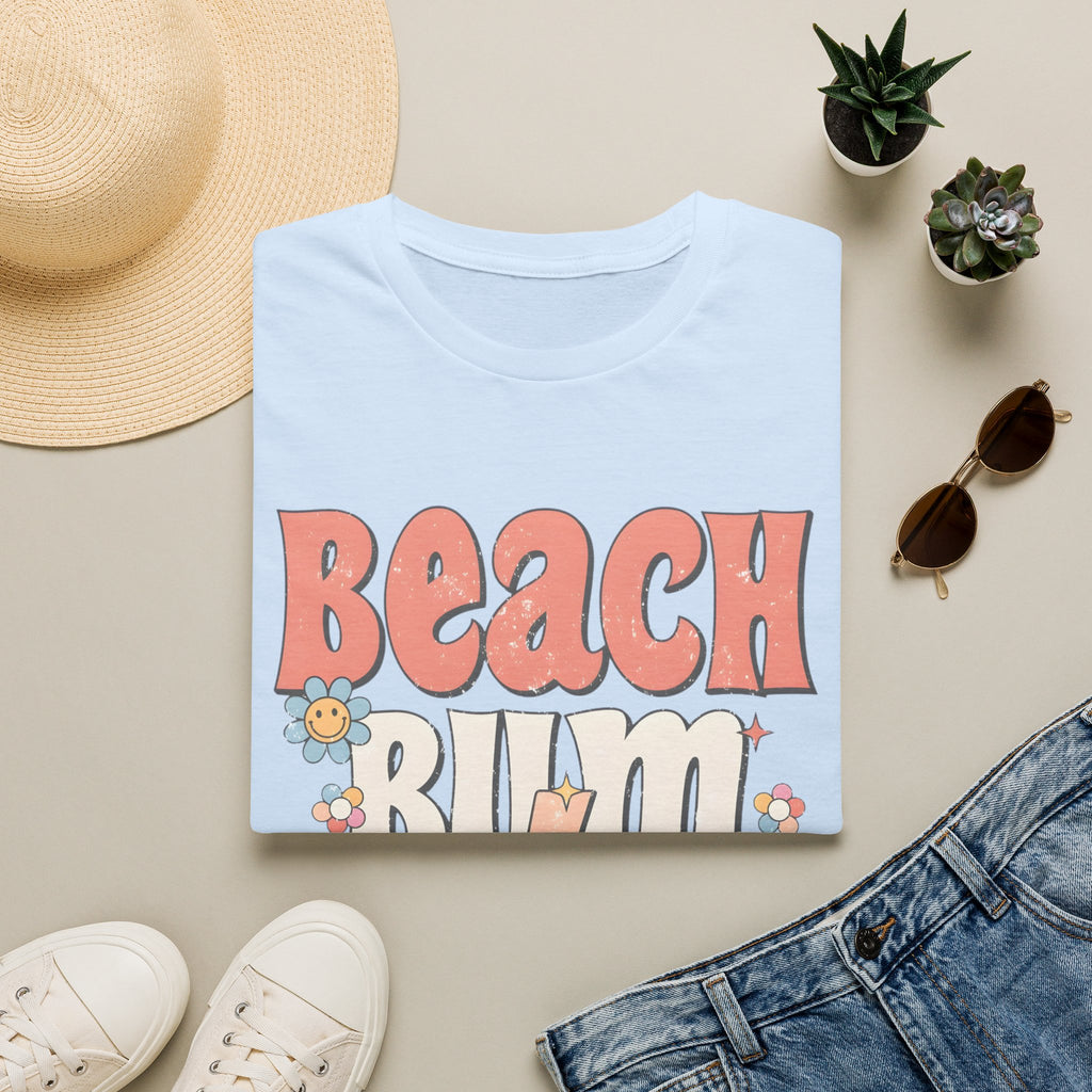 Beach Bum T-Shirt — Retro Floral Surf Vibes Tee