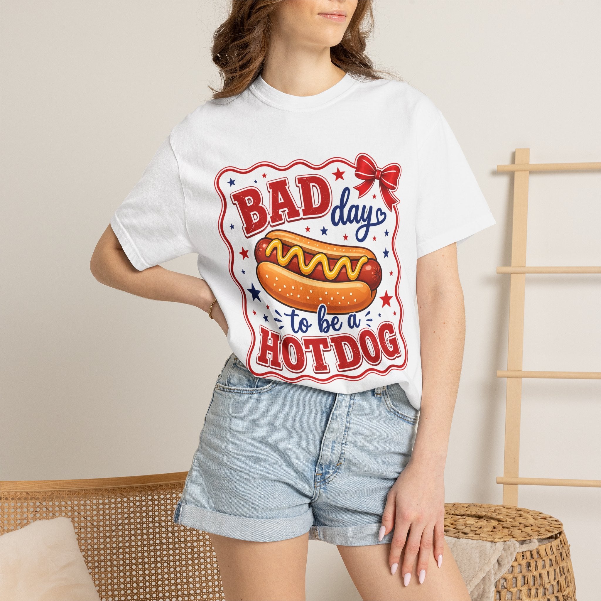 T-Shirt — "Bad Day to Be a Hotdog" Retro BBQ Graphic Tee