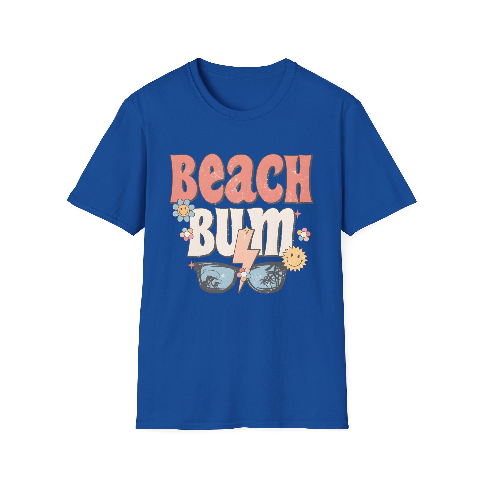 Beach Bum T-Shirt — Retro Floral Surf Vibes Tee