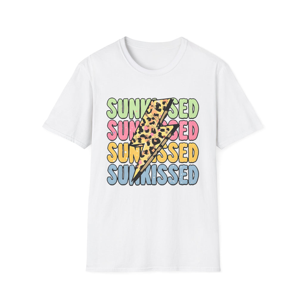 Sunkissed Retro Leopard Lightning T‑Shirt