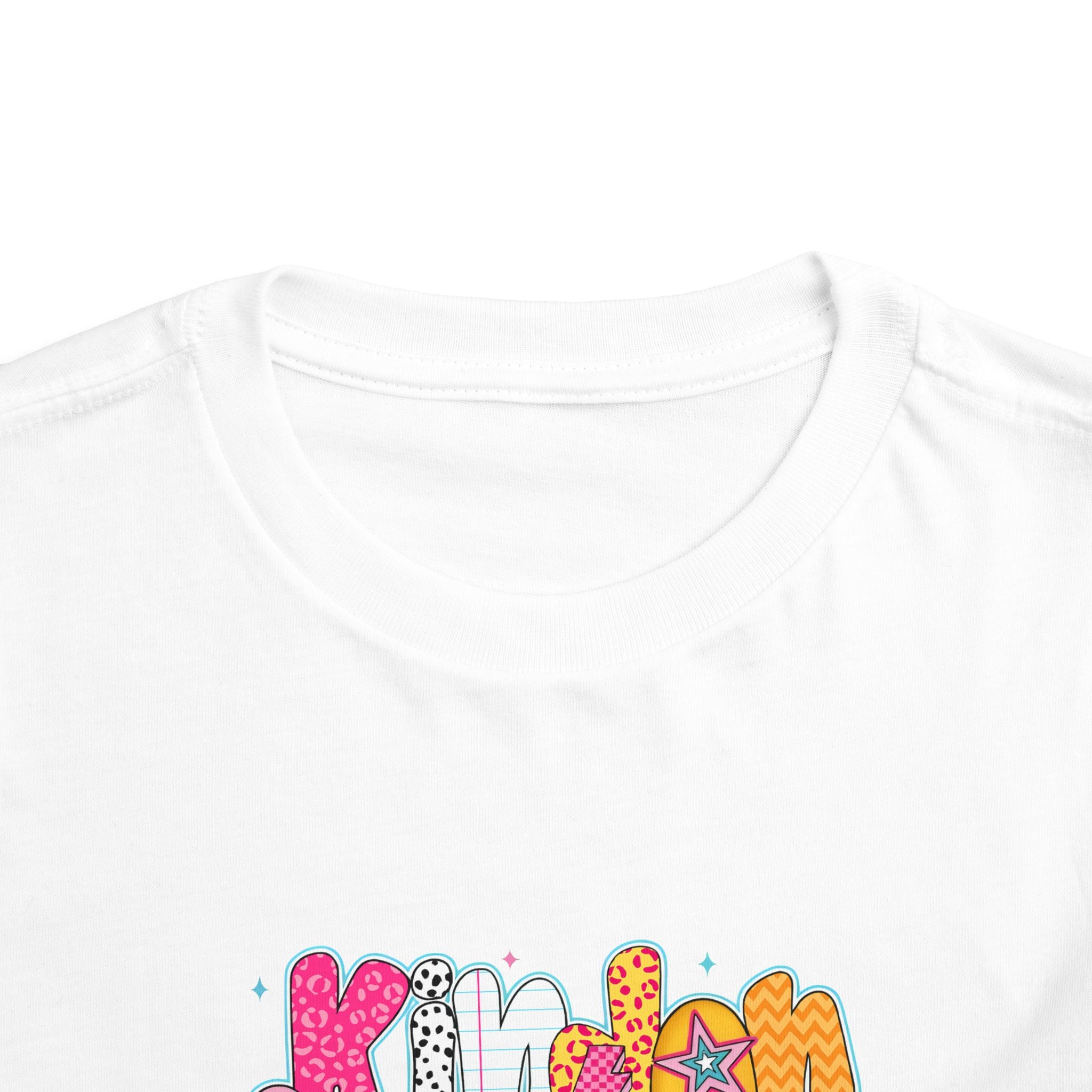 Toddler Tee - "Kinder Garten" Colorful Kids Back-to-School Shirt