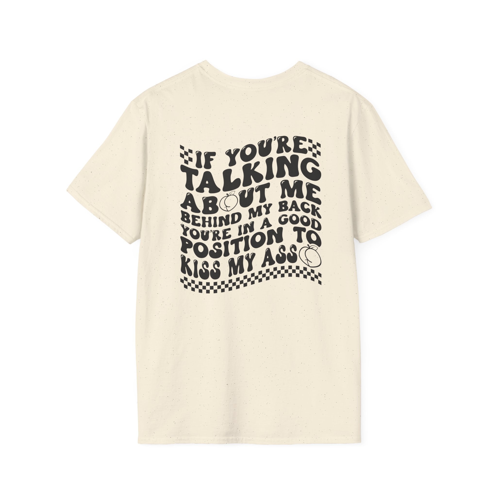 Peach Outline T‑Shirt — Minimal Fruit Graphic Tee
