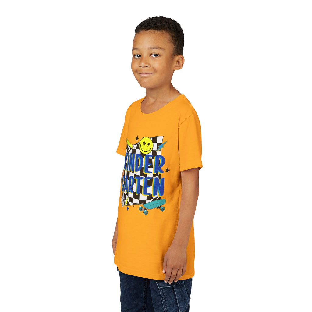 Kindergarten Retro Skate Youth T‑Shirt – Back to School Graphic Tee