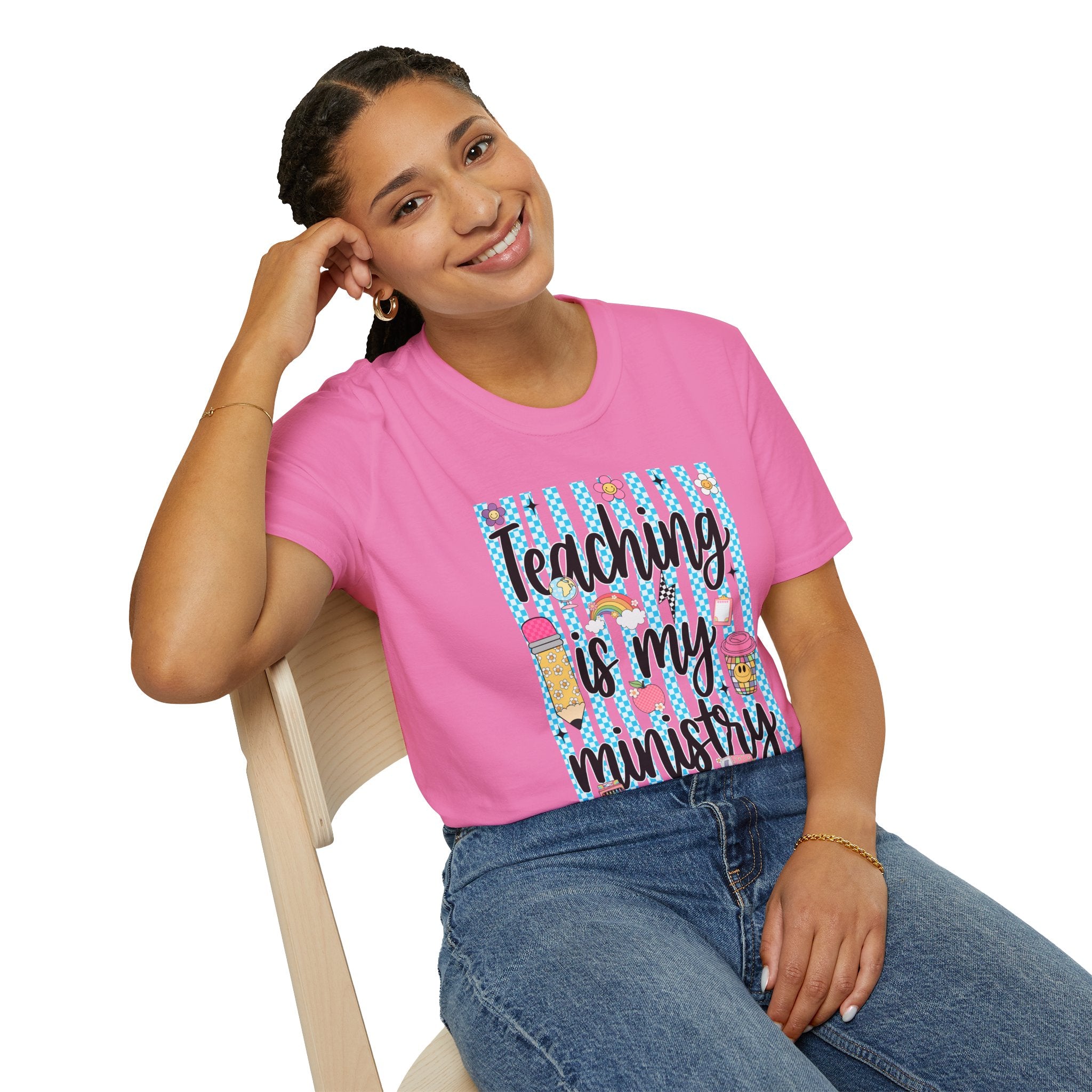 T-Shirt — "Teaching Is My Ministry" Cute Teacher Graphic Tee