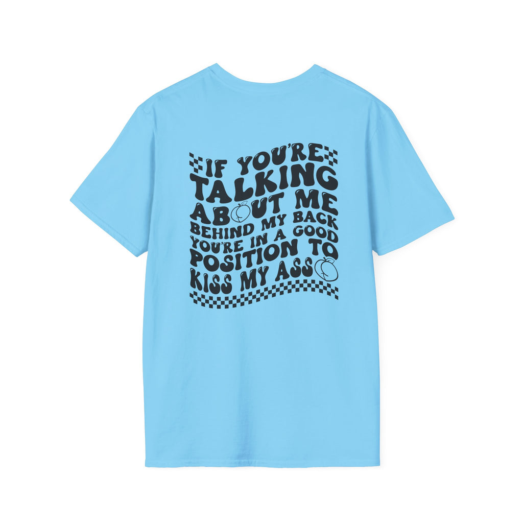Peach Outline T‑Shirt — Minimal Fruit Graphic Tee