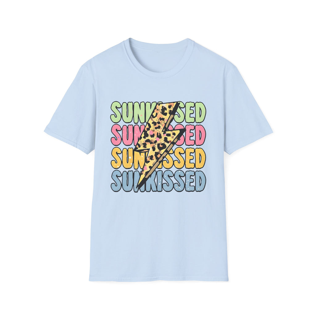 Sunkissed Retro Leopard Lightning T‑Shirt