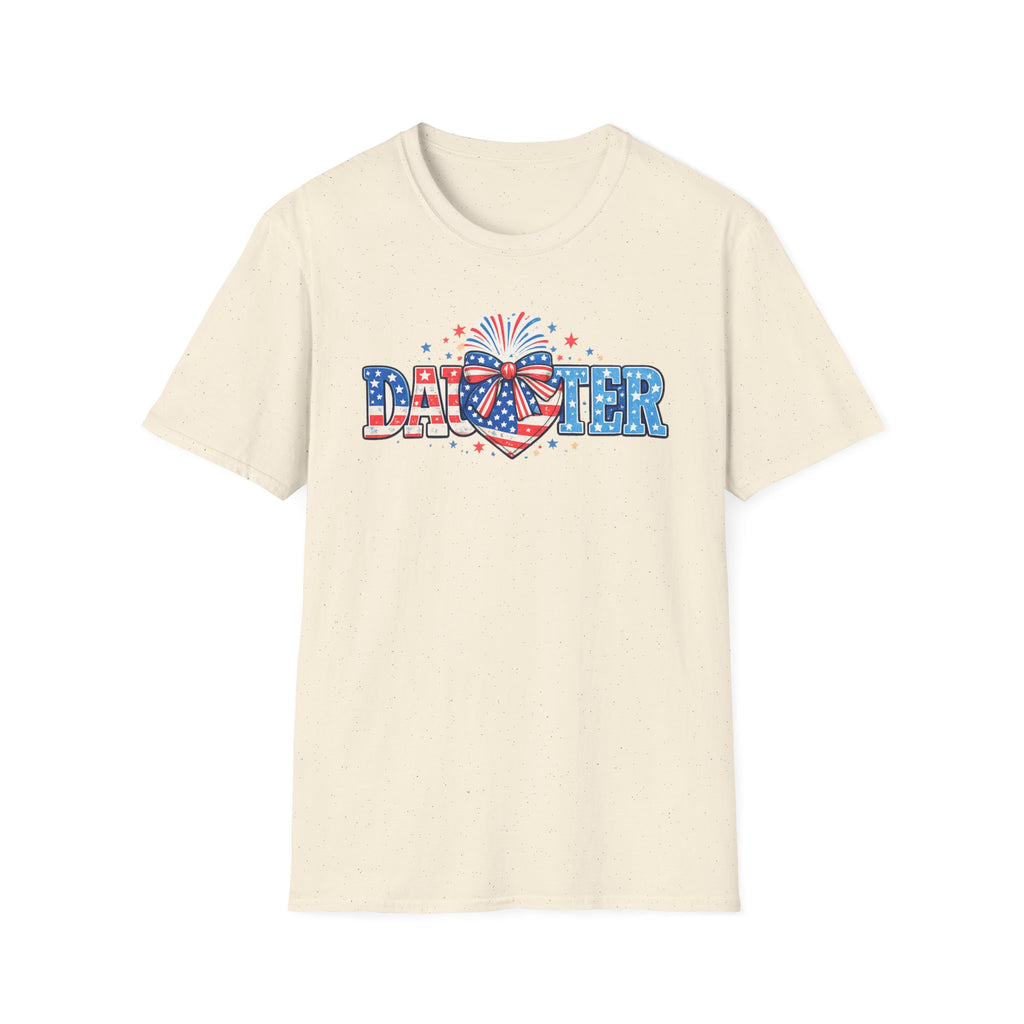 Daughter Patriotic Tee — USA Flag Heart Fireworks Design