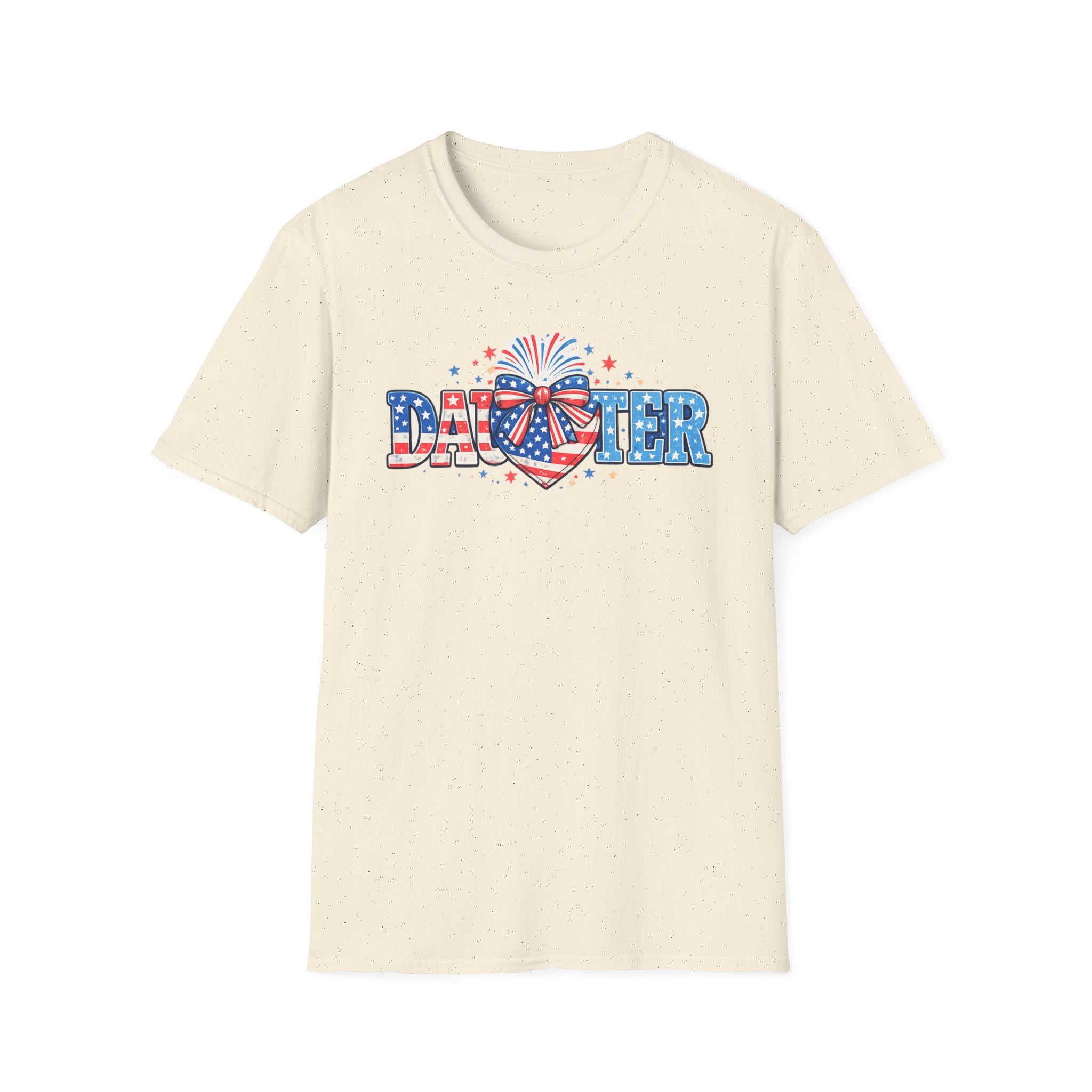 Daughter Patriotic Tee — USA Flag Heart Fireworks Design