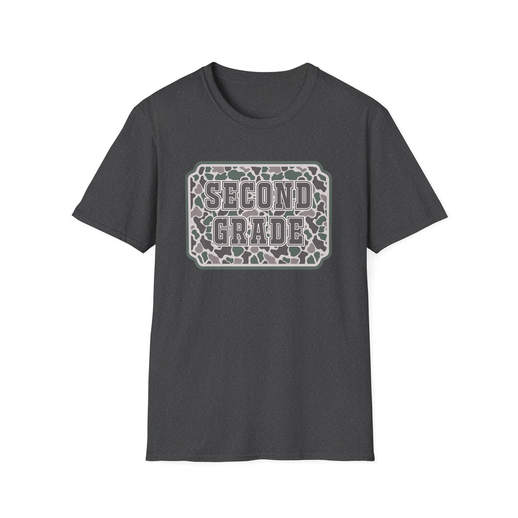 Second Grade Leopard Print T-Shirt — Cute Back-to-School Tee for Teachers & Students