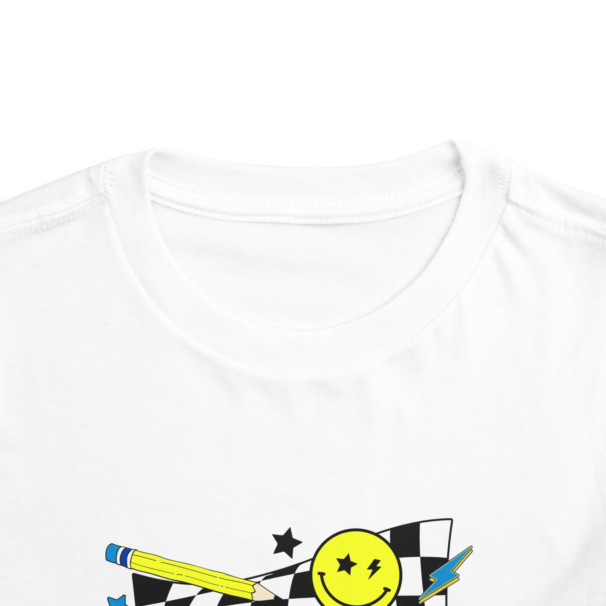 Kindergarten Toddler Tee — Smiley Skateboard Back-to-School Shirt