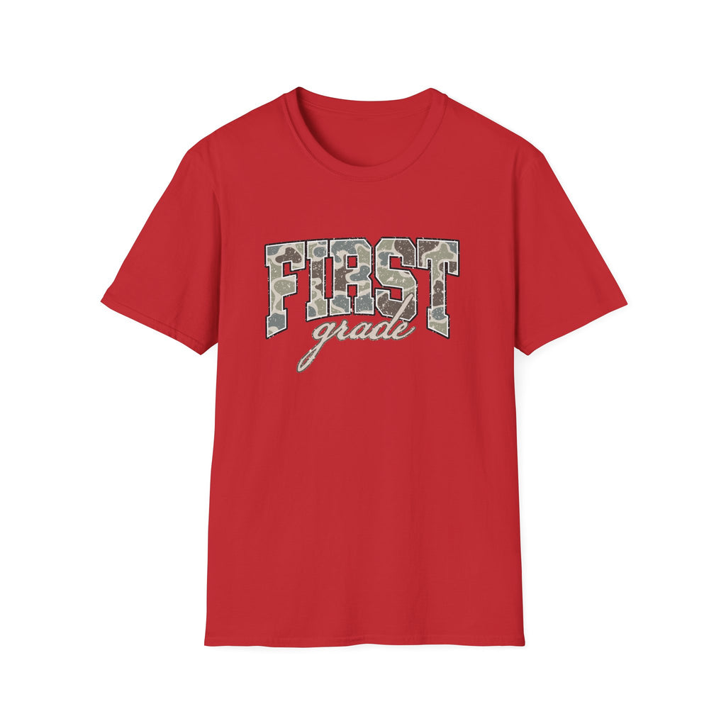 First Grade Camo Tee — 'FIRST grade' Back-to-School Kids T-Shirt