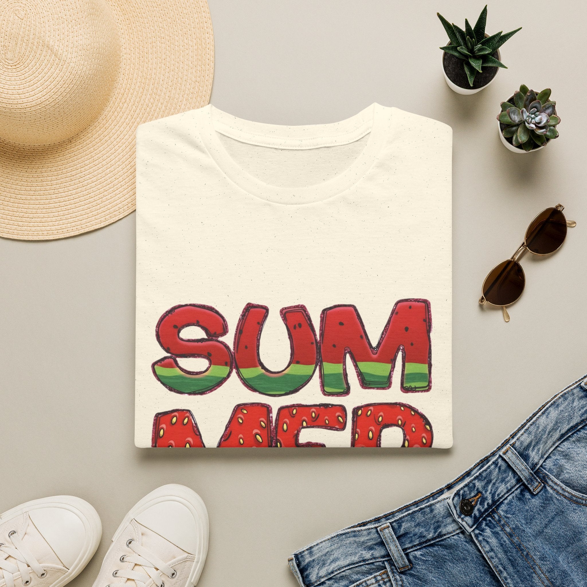 Summer Watermelon T-Shirt — Retro Fruity "SUMMER" Graphic Tee