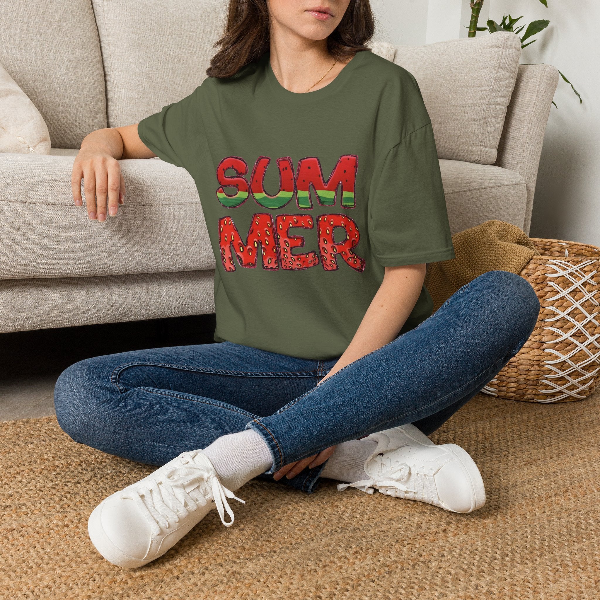 Summer Watermelon T-Shirt — Retro Fruity "SUMMER" Graphic Tee