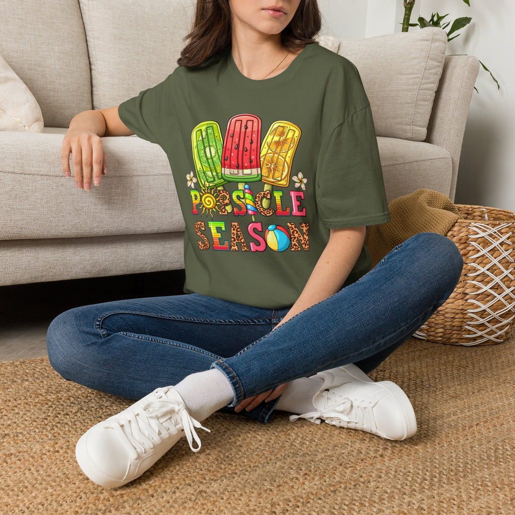 Popsicle Season T‑Shirt — Colorful Summer Popsicle Graphic Tee