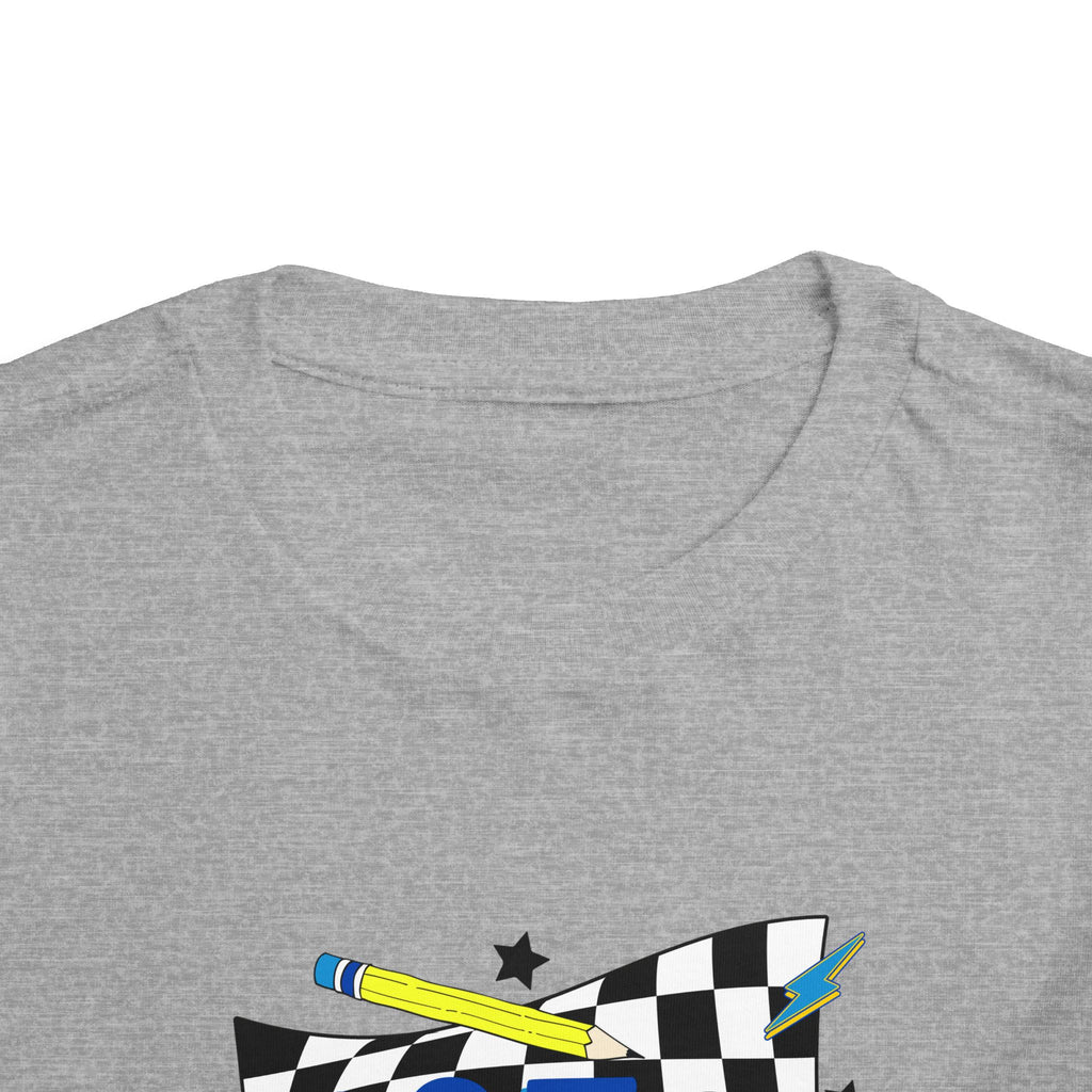 1st Grade Toddler Tee - Back-to-School Smile Skateboard Design