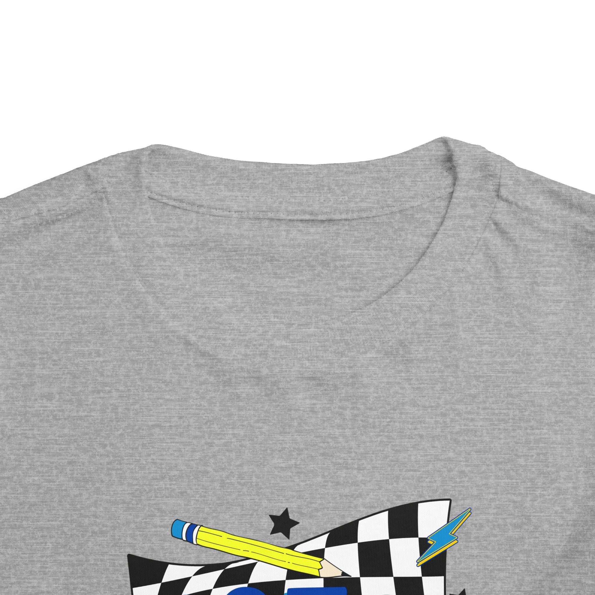 1st Grade Toddler Tee - Back-to-School Smile Skateboard Design